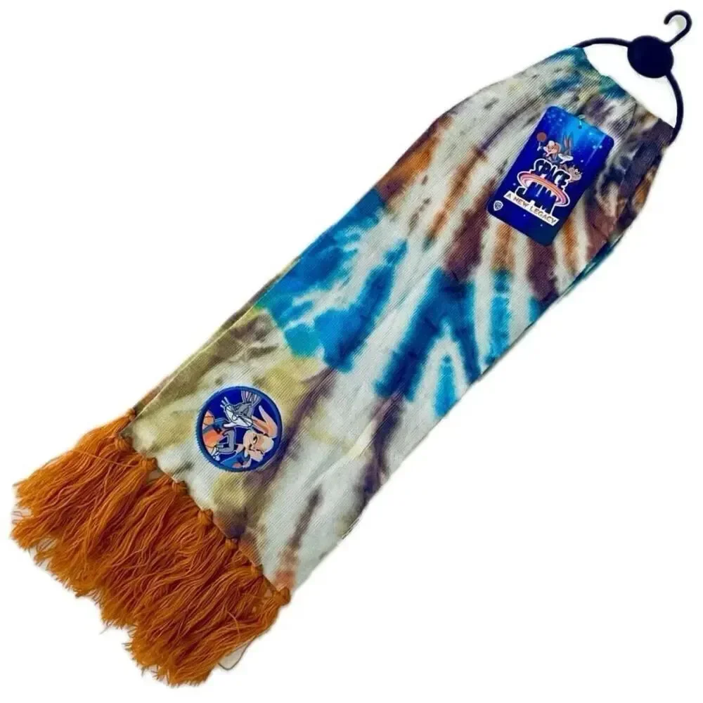 NWT Gorgeous trendy tie dye Space Jam Tassels scarf super soft, cozy & warm!!!
